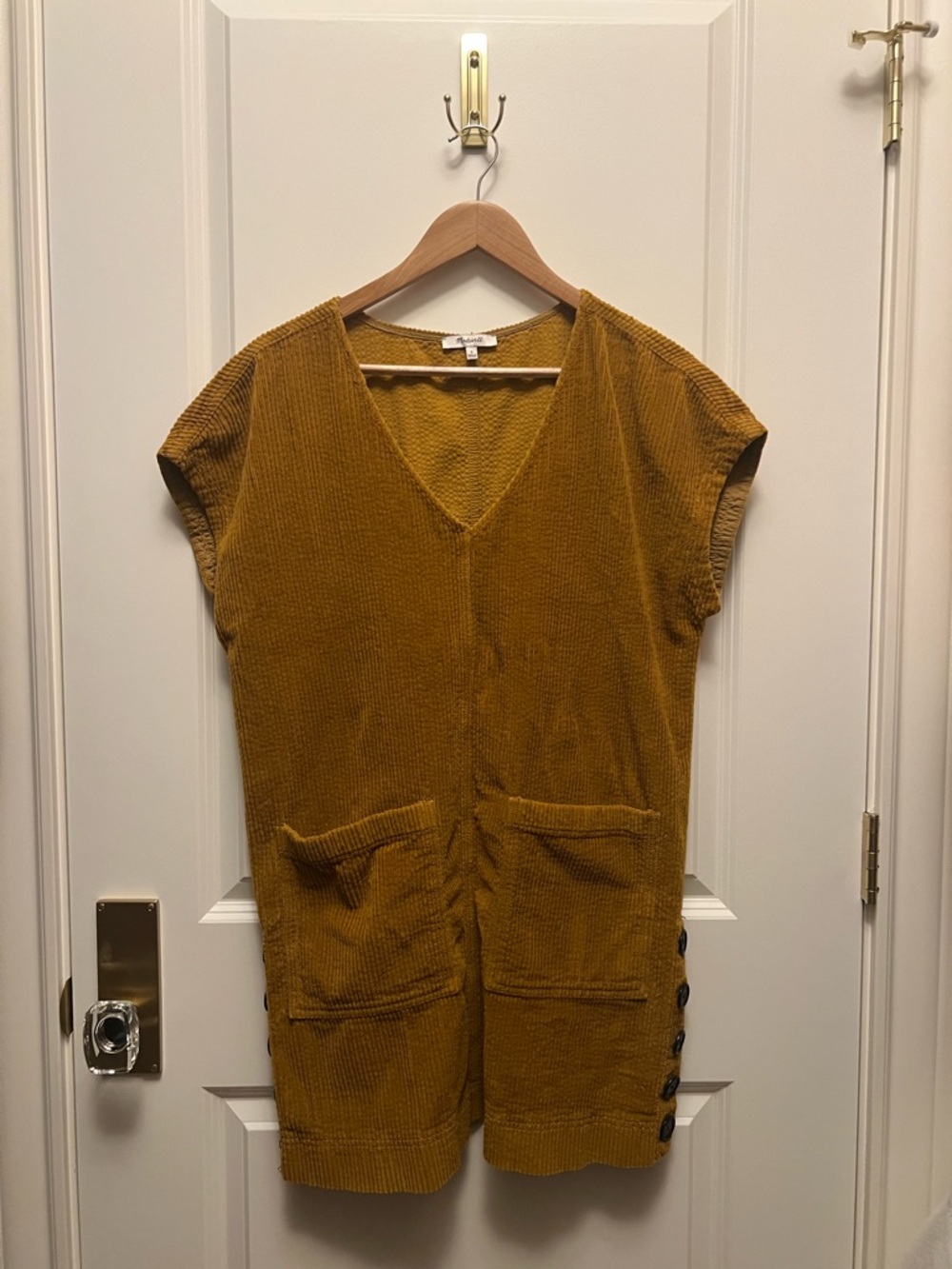Madewell Mustard Textured Knit Top